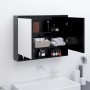 Armario de espejo de baño MDF gris antracita 80x15x60 cm