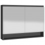 Armario de espejo de baño MDF gris antracita 80x15x60 cm