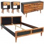 Set de muebles de dormitorio 4 piezas acacia maciza 180x200 cm