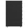 Armario archivador móvil metal negro 28x41x69 cm