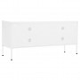 Mueble para TV de acero blanco 105x35x50 cm