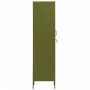 Armario taquilla de acero verde oliva 35x46x180 cm