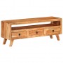 Mueble de TV de madera maciza de acacia 110x30x40 cm