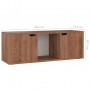 Mueble para TV aglomerado roble marrón 88,5x27x5x30,5 cm