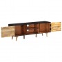 Mueble de TV madera mango rugosa y acacia maciza 140x30x46 cm