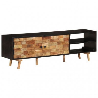 Mueble para TV madera de acacia madera mango rugosa 140x30x45cm