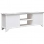 Mueble para TV madera de paulownia blanco y gris 108x30x40 cm