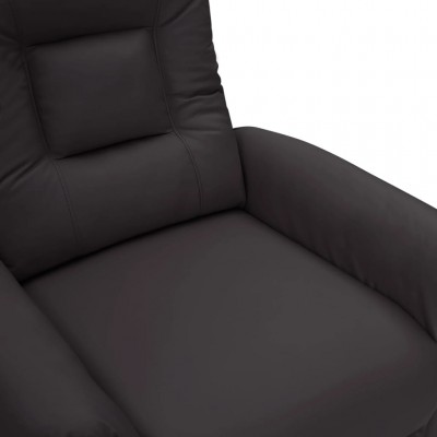Sillón reclinable con reposapiés cuero sintético negro - referencia  Mqm-356589