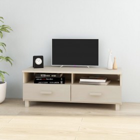 Mueble para TV de madera maciza pino marrón miel 106x40x40 cm