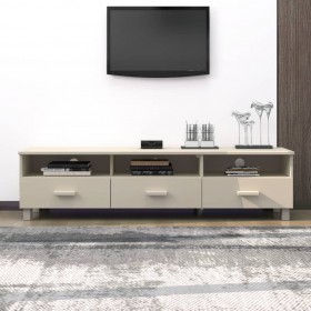 Mueble para TV de madera maciza pino marrón miel 158x40x40 cm