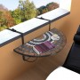 Mesa de balcón colgante de mosaico terracota y blanco