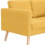 Conjunto de sofás 2 piezas tela amarillo