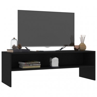 Mueble De Tv De Aglomerado De Madera Homcom 140x30x32cm-blanco Negro con  Ofertas en Carrefour