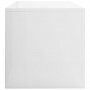 Mueble de TV aglomerado blanco brillante 80x40x40 cm