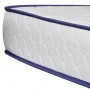 Cama con colchón viscoelástico tela color lino 140x200 cm