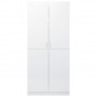 Armario de aglomerado blanco con brillo 90x52x200 cm