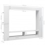 Mueble para TV de aglomerado blanco brillante 152x22x113 cm