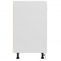 Armario inferior cocina aglomerado blanco brillo 60x46x81,5 cm