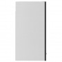 Armario colgante cristal y aglomerado gris brillo 60x31x60 cm