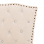 Cama con colchón tela beige 140x200 cm