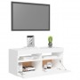 Mueble para TV con luces LED blanco 90x35x40 cm
