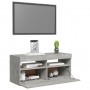 Mueble para TV con luces LED gris hormigón 90x35x40 cm