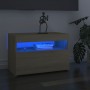Armario TV con luces LED roble Sonoma 60x35x40 cm