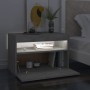 Mueble para TV con luces LED gris hormigón 60x35x40 cm