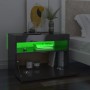 Muebles para TV con luces LED 2 uds gris brillante 60x35x40 cm