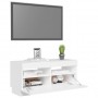 Mueble para TV con luces LED blanco 80x35x40 cm