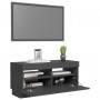 Mueble para TV con luces LED gris 80x35x40 cm