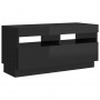 Mueble para TV con luces LED negro brillante 80x35x40 cm