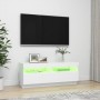 Mueble para TV con luces LED blanco 100x35x40 cm