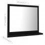 Espejo de baño aglomerado negro 40x10,5x37 cm