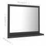 Espejo de baño aglomerado gris 40x10,5x37 cm