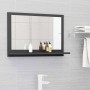 Espejo de baño aglomerado gris 60x10,5x37 cm