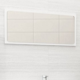 Espejo de baño aglomerado blanco 80x1,5x37 cm