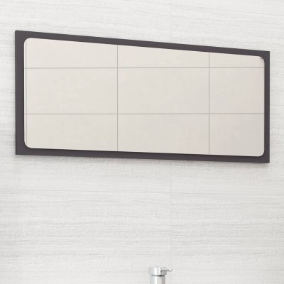 Espejo de baño aglomerado gris 80x1,5x37 cm
