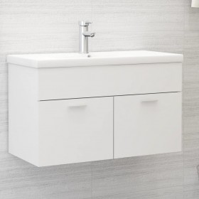 Armario para lavabo aglomerado blanco 80x38,5x46 cm