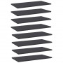 Estantes para estantería 8 uds aglomerado gris 60x30x1,5 cm