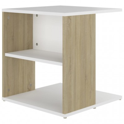 Mesa auxiliar con ruedas madera roble Sonoma 50x35x55,5 cm - referencia  Mqm-825808