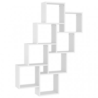 Estantería de 14 cubos para espacios pequeños, color blanco
