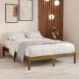Estructura de cama madera maciza pino marrón miel 140x200 cm