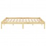 Estructura de cama de madera de pino maciza 160x200 cm