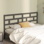 Cabecero de cama madera maciza de pino gris 186x4x100 cm