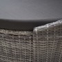 Tumbona sofá de jardín con toldo ratán sintético gris