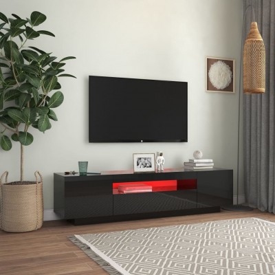 Mueble para TV con luces LED negro 300x35x40 cm - referencia Mqm-3081925