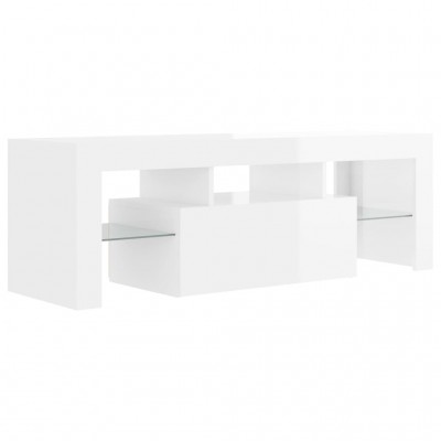 Mueble para TV con luces LED blanco brillante 120x30x35,5 cm - referencia  Mqm-804289