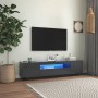 Mueble para TV con luces LED gris 160x35x40 cm