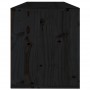 Armario de pared de madera maciza de pino negro 100x30x35 cm